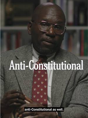 A post by @nytopinion on TikTok caption: You've probably heard President Trump's actions described as "unconstitutional" —  but @nytopinion columnist Jamelle Bouie argues that what we're seeing isn't simply unconstitutional behavior, it's anti-constitutional as well. When a president disregards the Constitution's constraints of limited government and power, he jeopardizes our fundamental task as citizens "to preserve the Constitution for Americans that come after us," @b-boy bouiebaisse says. | 🎥 Kiana Cole and Emily Holzknecht #Trump100days #nytopinion