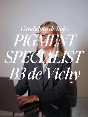 A post by @nahgand on TikTok caption: Sempre reclamamos do tempo de alguma forma, seja pela falta dele ou pelas marcas que nos deixa.  Mas, felizmente para um desses casos já temos a solução, o Pigment Specialist B3 de #Vichy.  Ele conta com uma tecnologia patenteada, chamada Melasyl que reduz 86% manchas de maneira super eficaz sem alterar o tom da pele, além de ter outros componentes que auxiliam a reduzir as linhas finas e dar aquele glow na pele. Fazendo que a gente economize tempo na rotina de skincare, afinal tem tudo em um produto só! #PigmentSpecialistB3Vichy #VichySkinCare #publicidade 