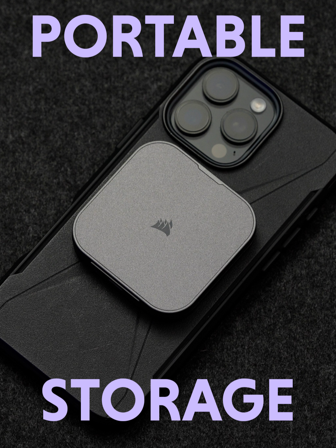 A post by @consumesense on TikTok caption: Lightning fast SSD Storage with Magsafe? 🤯 #amazon #amazonfinds #amazonfinds2025 #corsair #storage #apple #appleprores
