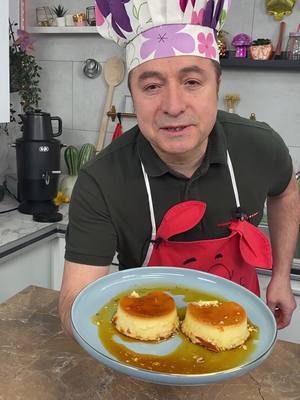 A post by @chefoktayusta on TikTok caption: Krem karamel tatlısı#🇹🇷 #oktayusta #furdich #😍😍🥰 #lekkereten #vraltiktok #enercı #👨🏻‍🍳 #tatlı#karamel#sütle#yumurta#şeker