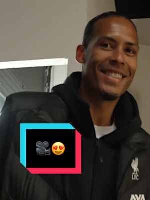 A post by @liverpoolfc on TikTok caption: Seeing the set for the first time 😍 #VVD #VirgilVanDijk #LFC 