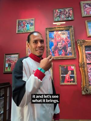 A post by @liverpoolfc on TikTok caption: Plenty of special moments on the wall already ❤️🔊 #VirgilVanDijk #LFC #Liverpool