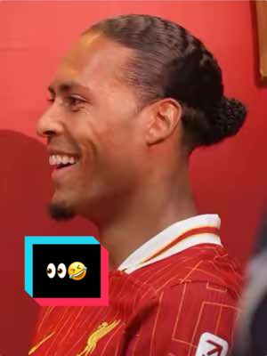 A post by @liverpoolfc on TikTok caption: That made us jump, too 😅 #VirgilVanDijk #LFC #Liverpool