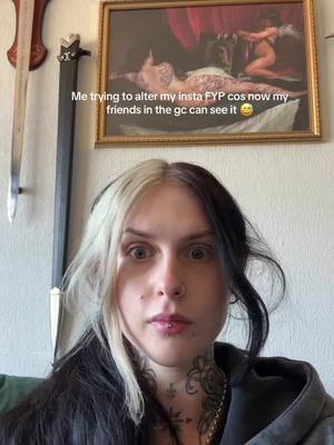 A post by @izzysiim on TikTok caption: Thanks for outing me insta 🥲 I like goth ladies too 😅😂 