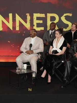 A post by @meggghughes on TikTok caption: an honour to ask Delroy Lindo about his favourite memory on set of Sinners ❤️‍🔥 he truly steals the show in Sinners, I can’t wait for you all to see it, in cinemas tomorrow !! 🫶🏼 thank you @Warner Bros. UK as always !!#sinnersmovie (press trip) 