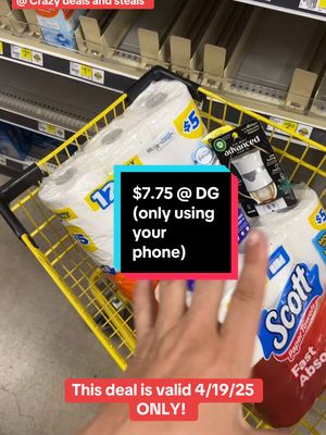 A post by @crazydealsandsteals on TikTok caption: For a full deals video with 9 deal choices for dollar general on 4/19- go watch my video on YouTube: Crazy deals and steals #savings #couponer #howtocoupon #howtosavemoney #couponing #learntocoupon #couponcommunity #dollargeneralcouponing #dollargeneraldeals #dollargeneralfinds #savemoney #dgcouponing 