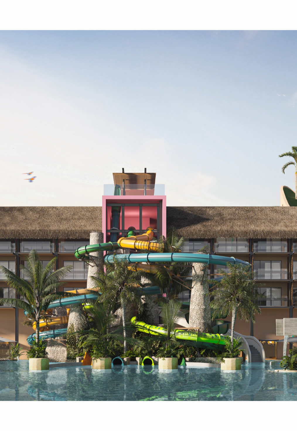 A post by @hotelxcaretmexico on TikTok caption: #Xorry si aún no tienes tu reservación para venir a conocer las nuevas experiencias gastronómicas, toboganes y rooftops. Es momento de reservar.  Si reservas antes del 31 de mayo los niños se hospedan gratis viajando a partir del verano. 