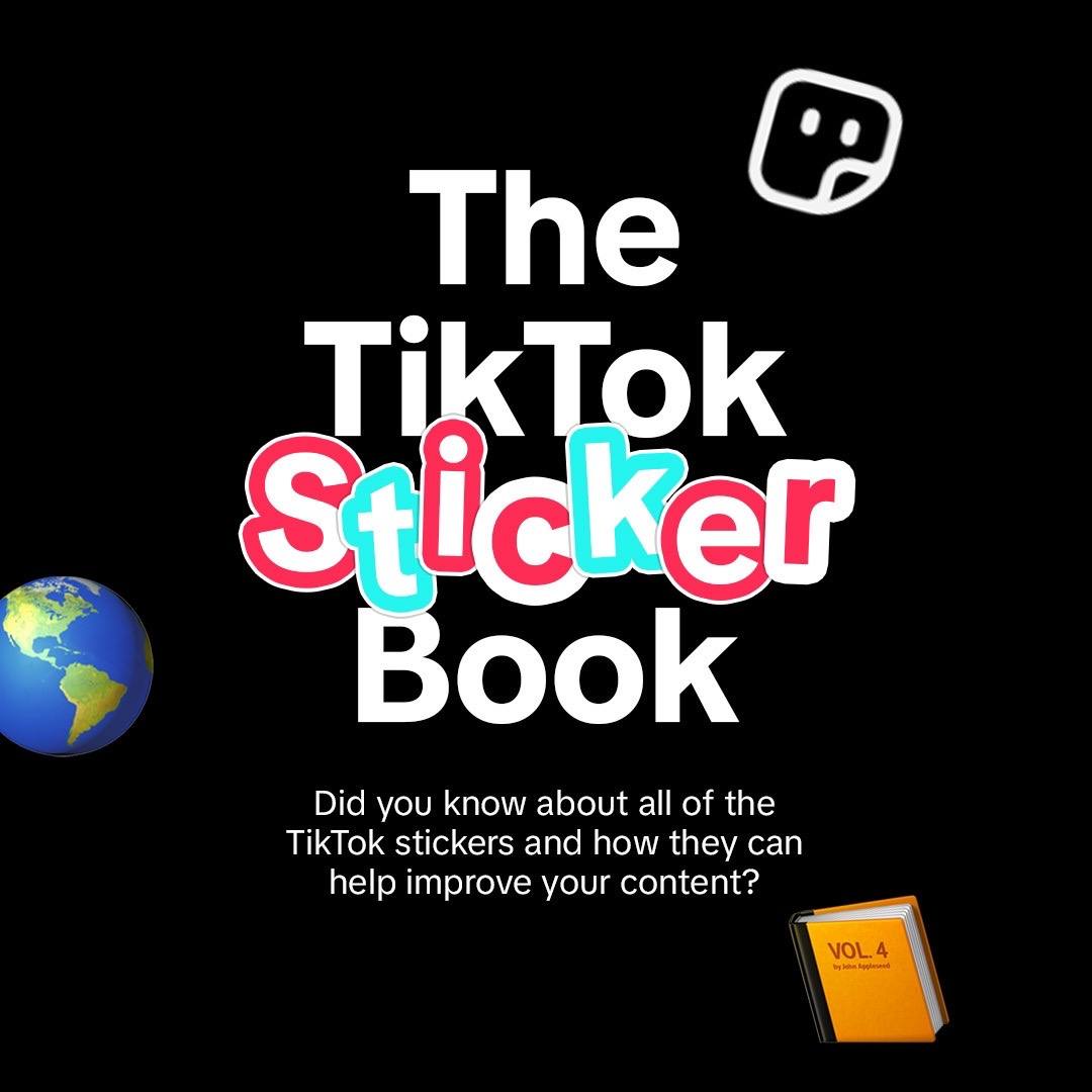 A post by @tiktokcreators on TikTok caption: Take personalized content one step further by adding stickers to your posts and messages! From your reading list to your favorite nonprofit, Stickers help your audience know what's important and unique to you.