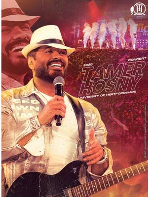 A post by @tamerhosny on TikTok caption: Tamer Hosny live concert at Hertfordshire university / حفل تامر حسني في جامعة هيرتفوردشاير الإنجليزية ‏Watch full video on YouTube #tamerhosny #تامر_حسني 
