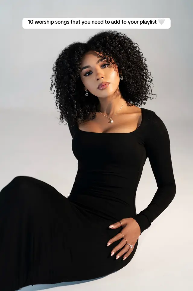 A post by @itsbeeminet_ on TikTok caption: These worship songs hit different!! They have all blessed me tremendously and I hope your spirit is encouraged through these beautiful melodies! #worshipmusic 