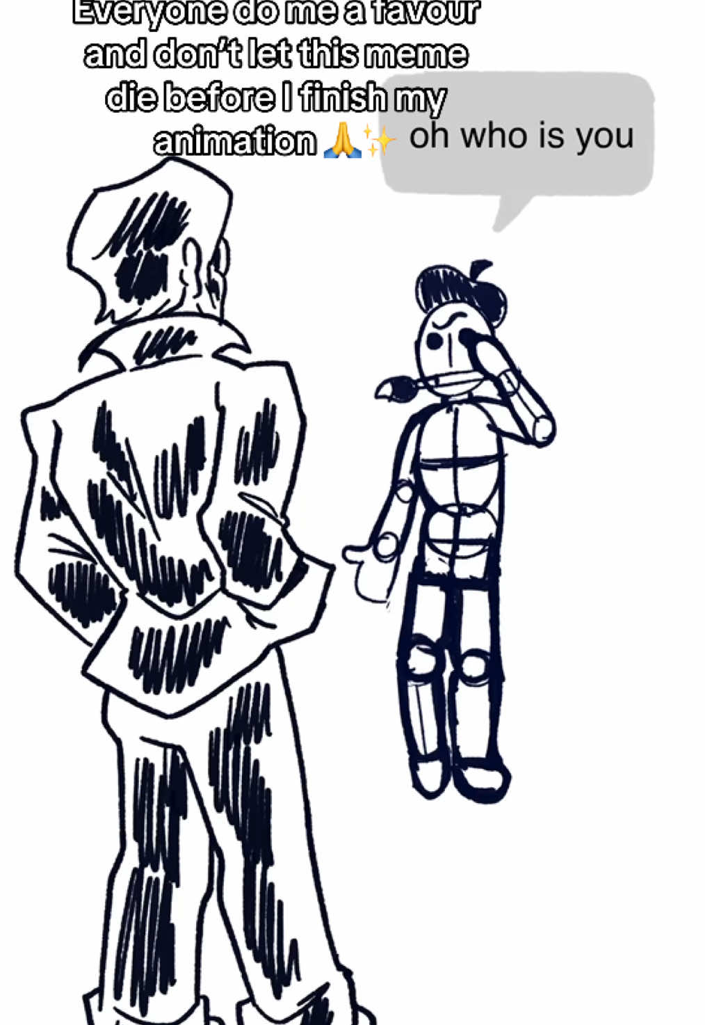 A post by @sparkle.clown on TikTok caption: I started this, realized it wasn’t even that funny and would take way to long to finish and wouldn’t be relevant anymore, but put too much work into it so we’re all just gonna have to strap in for the long hall brothers. #sakuraschoolsimulator #ohwhoisyou #viral #fyp #wip #animationmeme #trendingvideo #satire #dancebattle #imyagrandmotha 