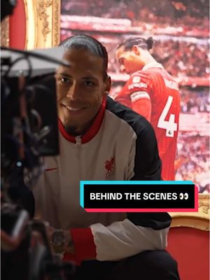 A post by @liverpoolfc on TikTok caption: Behind-the-scenes on a special day for the skipper 🤩❤️ #VVD #VanDijk #Virgil  #LFC