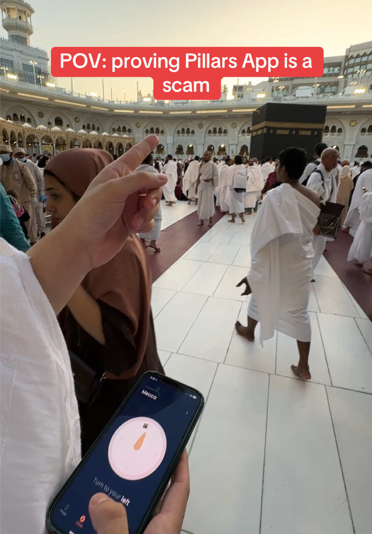 A post by @thepillarsapp on TikTok caption: I couldn’t be there and not test it 😂 at least we know the truth. • • •  *no ibaadah was taking place during the recording of this 8 second video