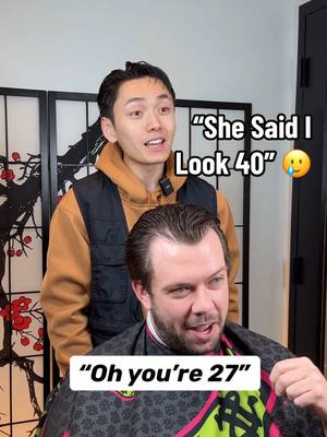 A post by @nguyensteadycutting on TikTok caption: We gave him years back with this haircut 🔥 definitely a needed transformation. This messy style is the go-to for that younger look LINK IN BIO TO SET AN APPOINTMENT ‼️ _______________________________________ ##richmondvabarber##richmondva##vabarber##rvabarber##barber##fade##haircut##richmondbarber##nguyensteadycutting#transformation  