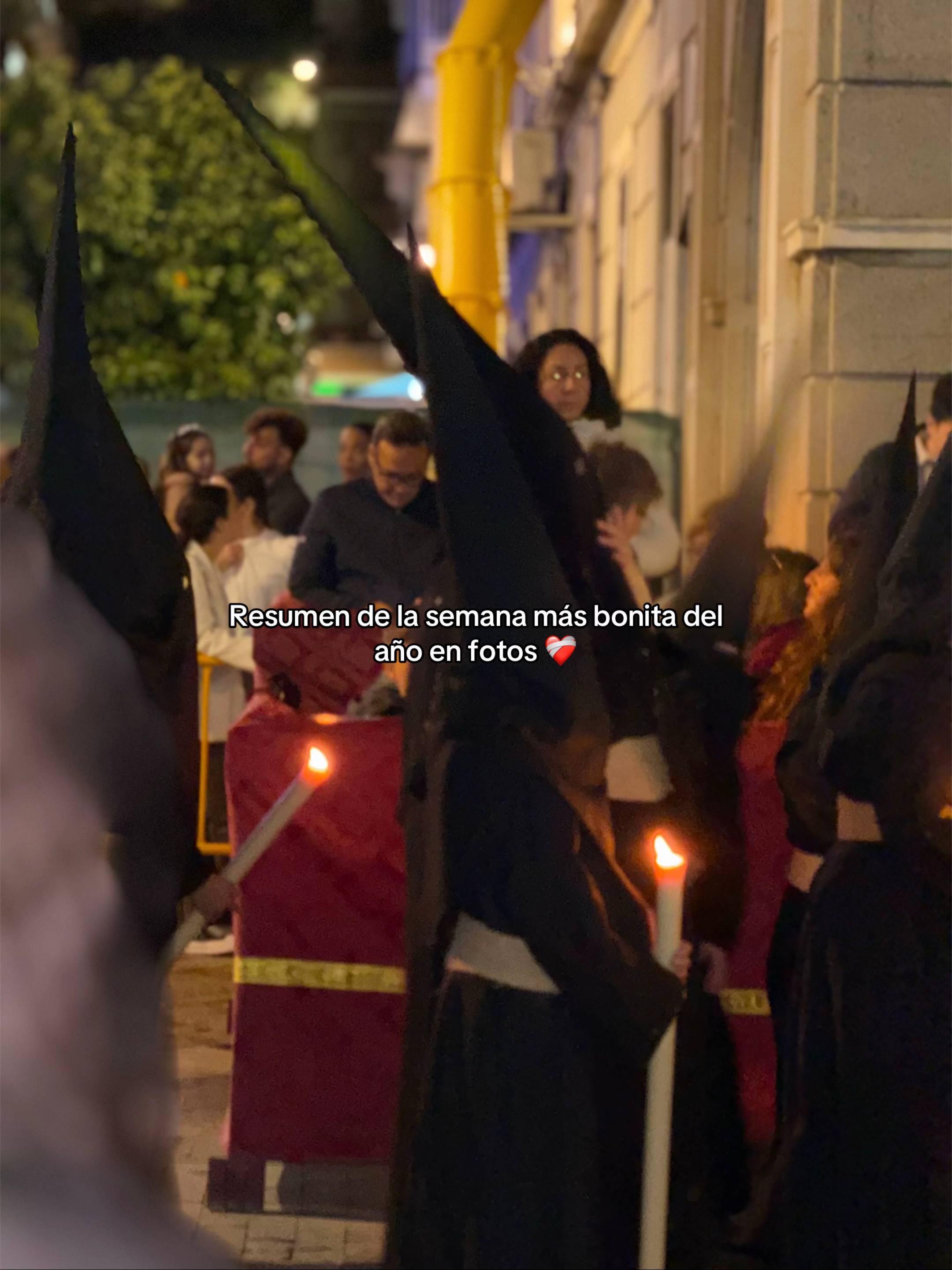 A post by @angelaprzc on TikTok caption: Mi cautivo no salió, pero el año que viene será 🥺❤️‍🩹🤞🏼 #semanasanta #semanassntahuelva #andalucia 