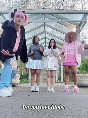 A post by @blooberrytrain on TikTok caption: 🎀🪐🌸🛼 @PAiDA @Phoebe 🐝🌸 Fairytale Idol @💖🎵🛼 Melody 🛼🎵💖 #sakuracon #overseasidol #kaigaiidol 