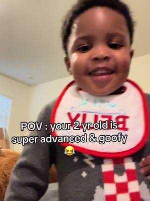 A post by @mia.ariannaa on TikTok caption: He keeps me laughing all day 😂 #fyp #MaestriDelPov #azai #viral #toddlermom #funnybaby #toddlersoftiktok 