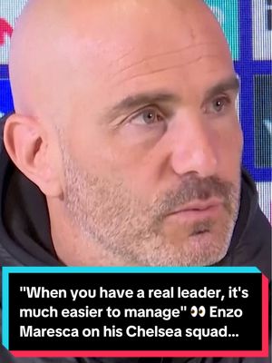A post by @tntsportsfootball on TikTok caption: "When you have a real leader, it's much easier to manage" 👀 Chelsea manager Enzo Maresca praises the job Reece James is doing as captain, but admits the side don't have a real leader...