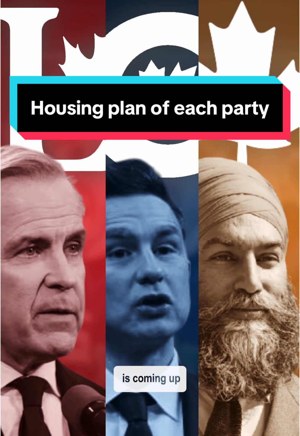 A post by @maxmedyk on TikTok caption: What Team Canada has on housing: each party explained. Inform yourself, @liv.rent prepared a full analysis of every party’s housing platform. Then get out and vote.  #canada #housing #teamcanada 