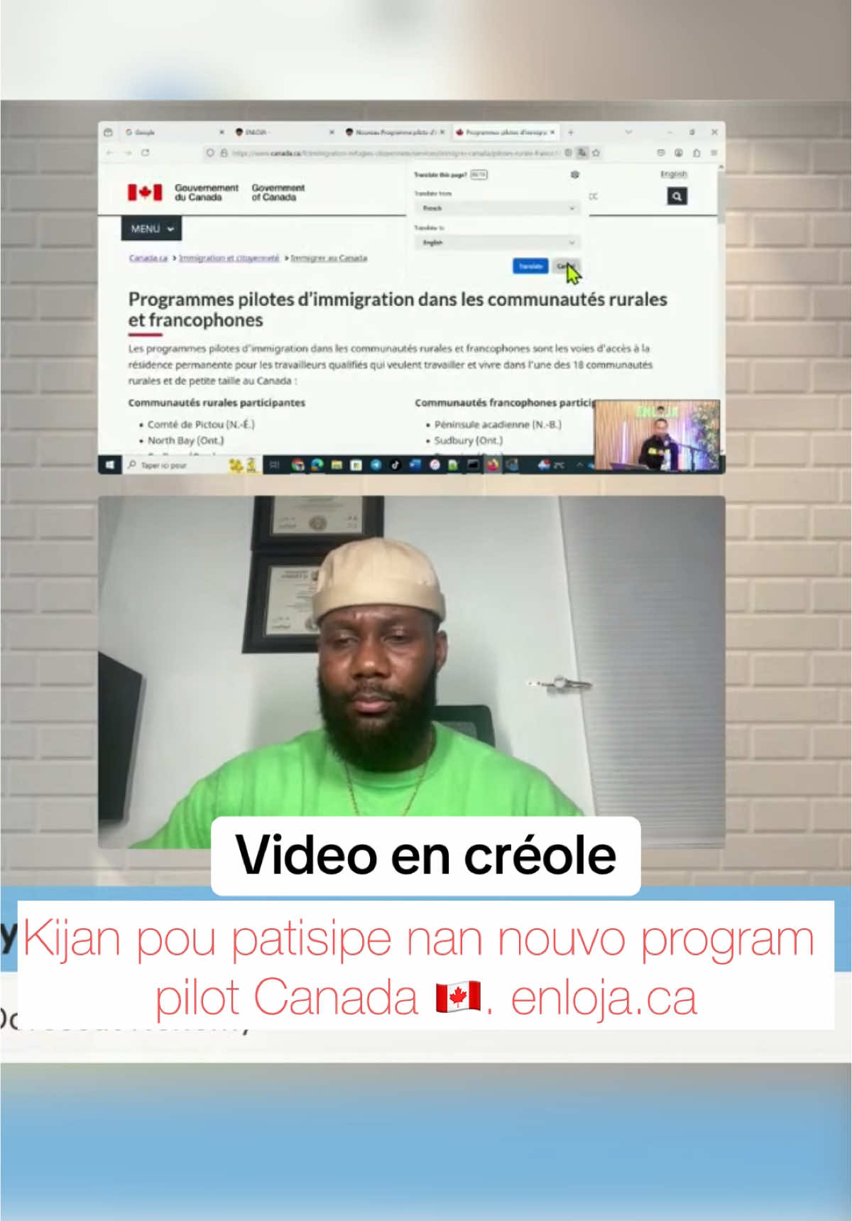 A post by @enloja on TikTok caption: Programme communauté rurale et francophone. #immigration #canada #rurales #francophone #afriqu #haiti #fyp 