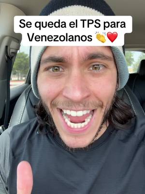 A post by @carlos_eduardo_espina on TikTok caption: Se queda el TPS para los Venezolanos 👏❤️
