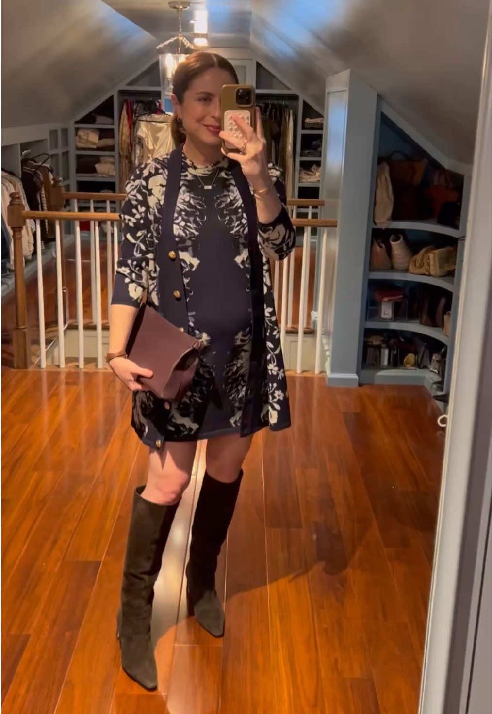 A post by @kellymccoyd on TikTok caption: On my way to dinner! Happy Friday 🥰 Wearing @Tuckernuck @Sam Edelman #aestherekme Details linked in Shopmy! #bumpstyle #bumpfit #pregnancystyle #pregnancystyleinspo #maternityfashion #springoutfit #springstyle #springoutfitidea #32weekspregnant 