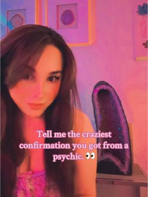 A post by @psychicjasmine on TikTok caption: What’s the craziest confirmation you got from a psychic? Let me know! @@#TikTokLIVE #LIVE #psychic #psychicreading #spirituality  