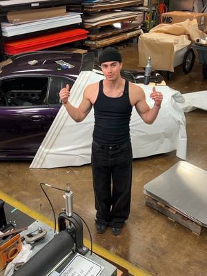 A post by @the.sign.guy on TikTok caption: insane color reveal🤯 #Art #carsoftiktok #jdm #s14 #drift #car #nissan #signguy #thesignguy #austinmollno #fyp #foryoupage 