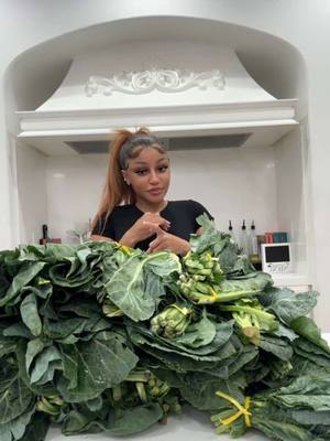 A post by @cookinwithjai on TikTok caption: Easter Dinner Prep #fyp #easter #fypシ #happyeaster #easterdecor #cooking #collardgreens #dinner 