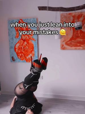 A post by @theofficialsg on TikTok caption: You can tell this was not my first mistake 🫠 #dancefail #twerkin😊 #fypツ #poleheels #onthefloor 
