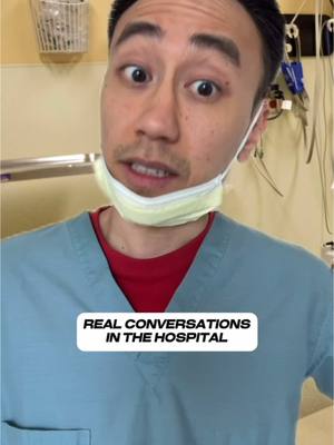 A post by @steveioe on TikTok caption: Real conversations in the hospital 😅 #MuFKR