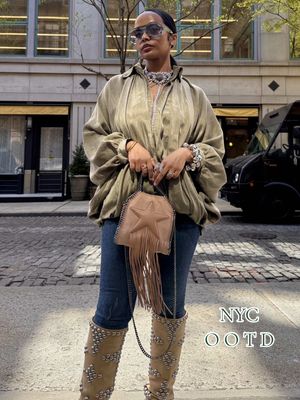 A post by @denahabib1 on TikTok caption: just a girl from philly obsessed with getting fly!⭐️💫✨🌟 #fashion #fashiontiktok #habeshatiktok #fypシ #blackgirlmagic #ootdinspo #ootdfashion #outfitideas #fitcheck #outfitinspo #nyc #stellamccartney #zara 