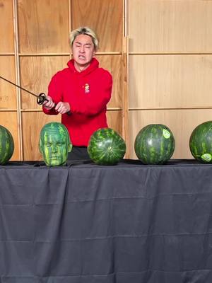 A post by @zhong on TikTok caption: guess the fake watermelon!