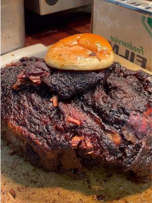 A post by @grubspot on TikTok caption: One biter fr #grubspot #bbq #sandwich 