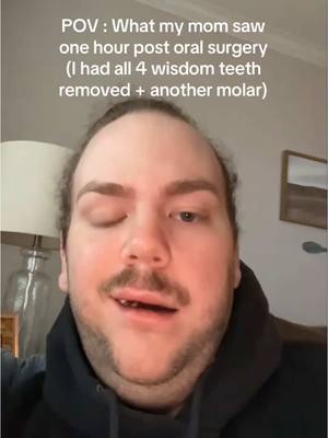 A post by @thebentist on TikTok caption: He Got His Wisdom Teeth Removed, Now He CAN’T Blink! 😮🦷 #teeth #braces #dentist 