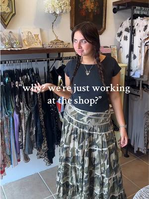 A post by @prettylilyliar on TikTok caption: what it’s like owning a vintage & thrift shop with your mom🤭🧚#vintageshop#thriftshop#mothersday#motheranddaughtergoals#longisland#eastmeadow 