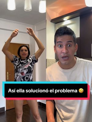 A post by @ronaldvallez on TikTok caption: Así ella solucionó el problema 🤣