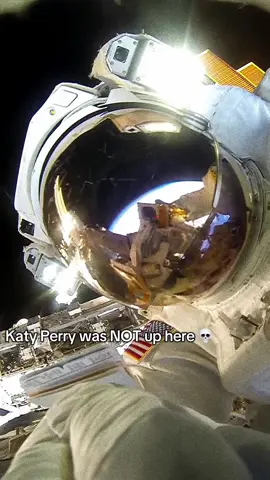 A post by @spacemanedu on TikTok caption: Katy Perry was NOT up here 💀🌎 #space #fyp #viral #spacemanedu #astonaut #flatearth #katyperry 