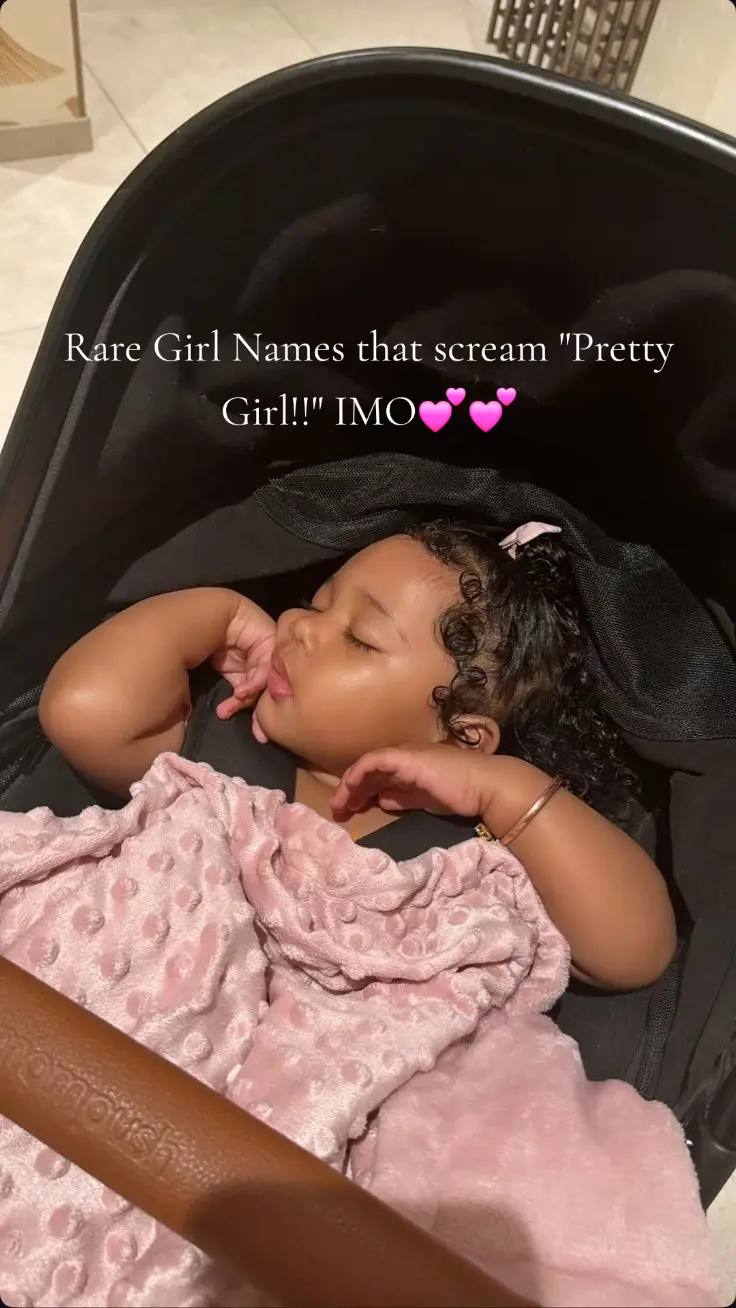 A post by @abundantlyblck on TikTok caption: #girlnames #babynames #uniquenames 