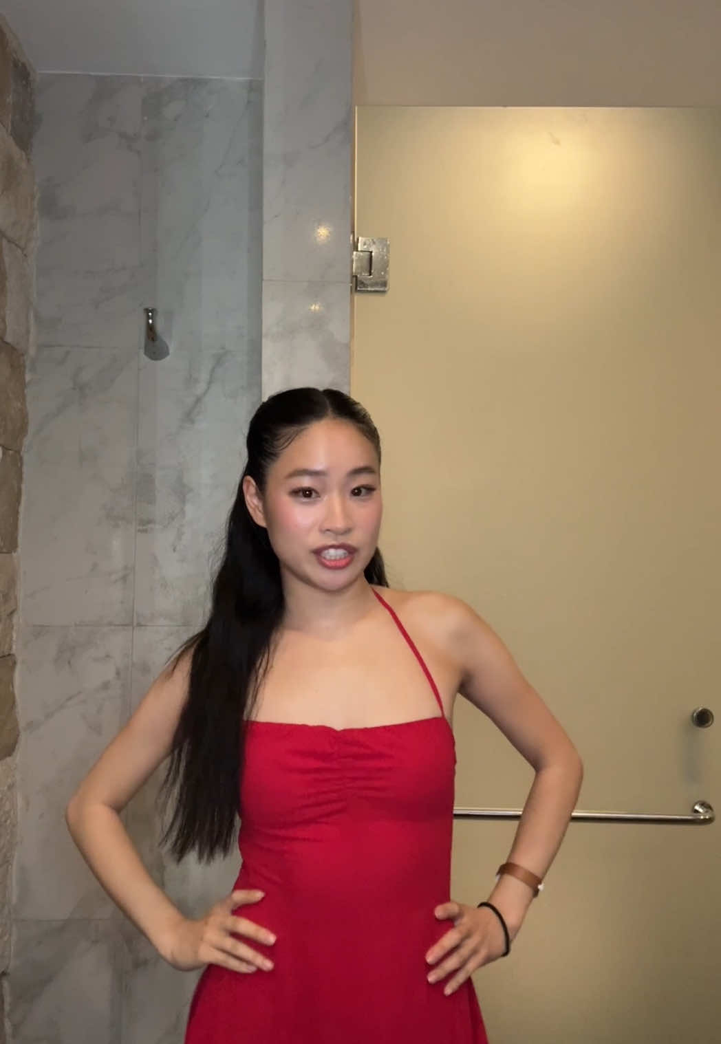 A post by @lizzymwong on TikTok caption: For the first time ever I am leaving for dinner the exact same time as everyone else 🙏🏼🙏🏼#grwm #dinneroutfit #beachdinner #outdoordinner #dresses #summerdress 