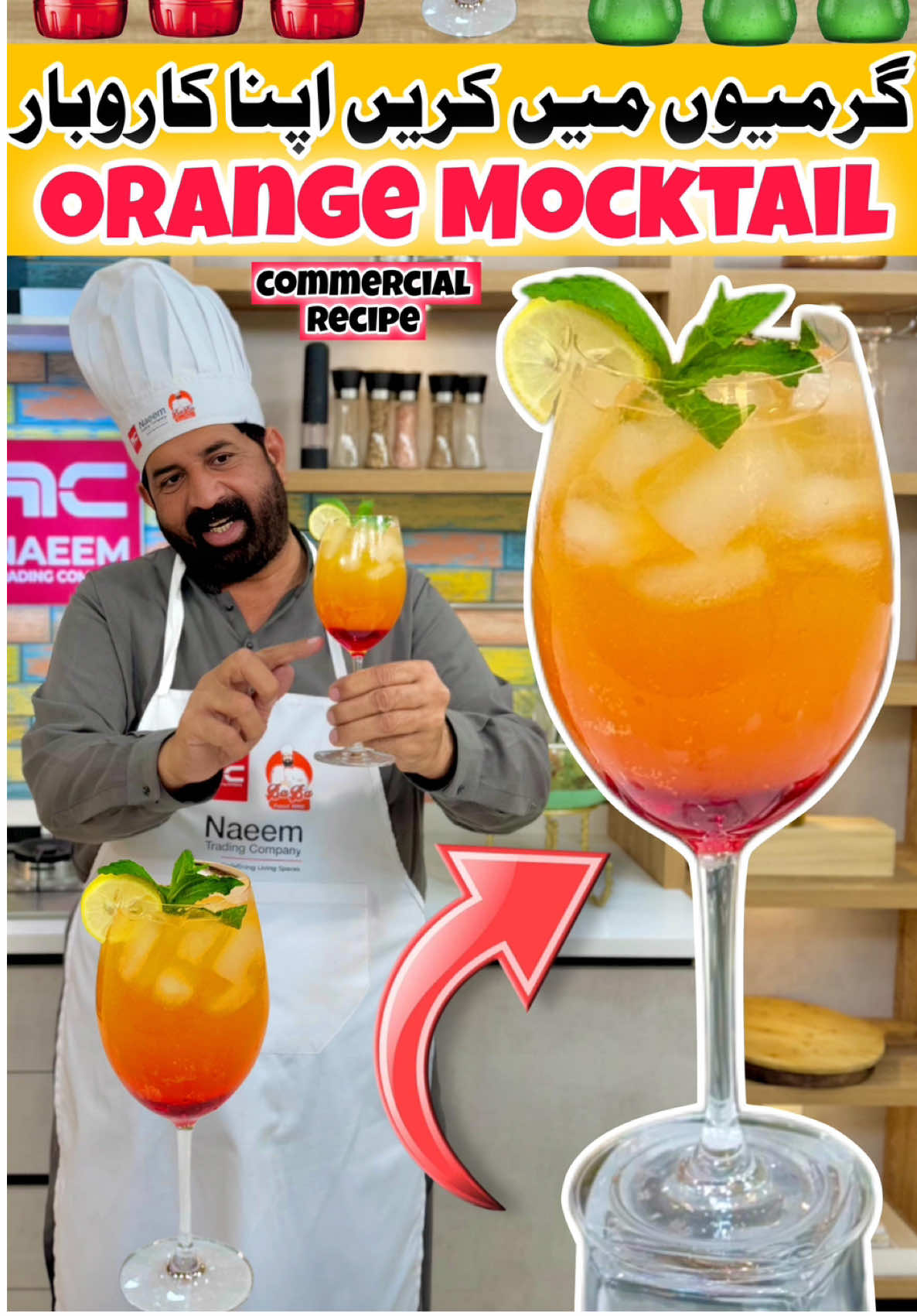 A post by @babafoodsrrc on TikTok caption: Summer Special Orange Sunset Mocktail - Quick & Easy Refreshing Drink Recipe by #BaBaFoodRRC #chefrizwan #tiktokcookbook #virlvideo #Delicious #Snacksrecipe #5MillionStrong #summerdrink #orangemojito #mojito #MocktailRecipe #bluelagoon  #RefreshingDrinkRecipe2025 #babafood #MasalaShikanji #NimbuPani #Lemonade 