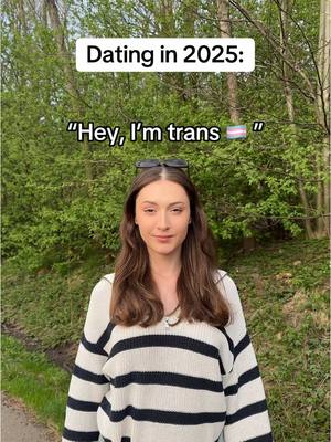 A post by @mathildahogbergs on TikTok caption: Dating in 2025 be like: 😭 #trans #bf #dating #fyp 