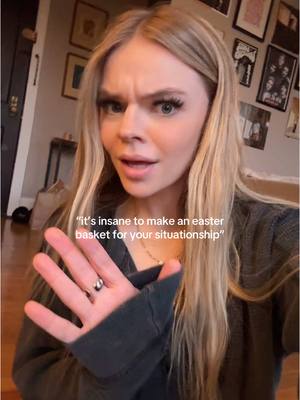 A post by @heyitsmaryalice on TikTok caption: listen i’m a lesbian what can i say #wlw #wuhluhwuh #lesbiansoftiktok #situationship #easter 