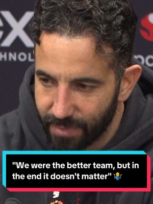 A post by @tntsportsfootball on TikTok caption: "We were the better team, but in the end it doesn't matter" 🤷‍♂️ Ruben Amorim bemoans the lack of goals from his Manchester United squad, as he praises their overall performance in today's loss to Wolves ❌