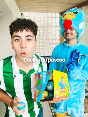 A post by @jaobastos on TikTok caption: Ele não gostou do ovo da galinha 😭 #trolagem #pascoa #galinhapintadinha 