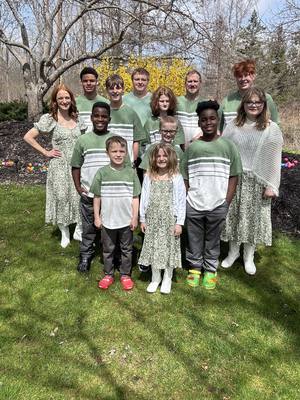 A post by @doughertydozen on TikTok caption: Happy Easter! Our outfits are LlNKED⬆️  #DoughertyDozen #Easter #HappyEaster #OOTD #MatchingFamilyOutfits #SpringFashion #AprilRestock 