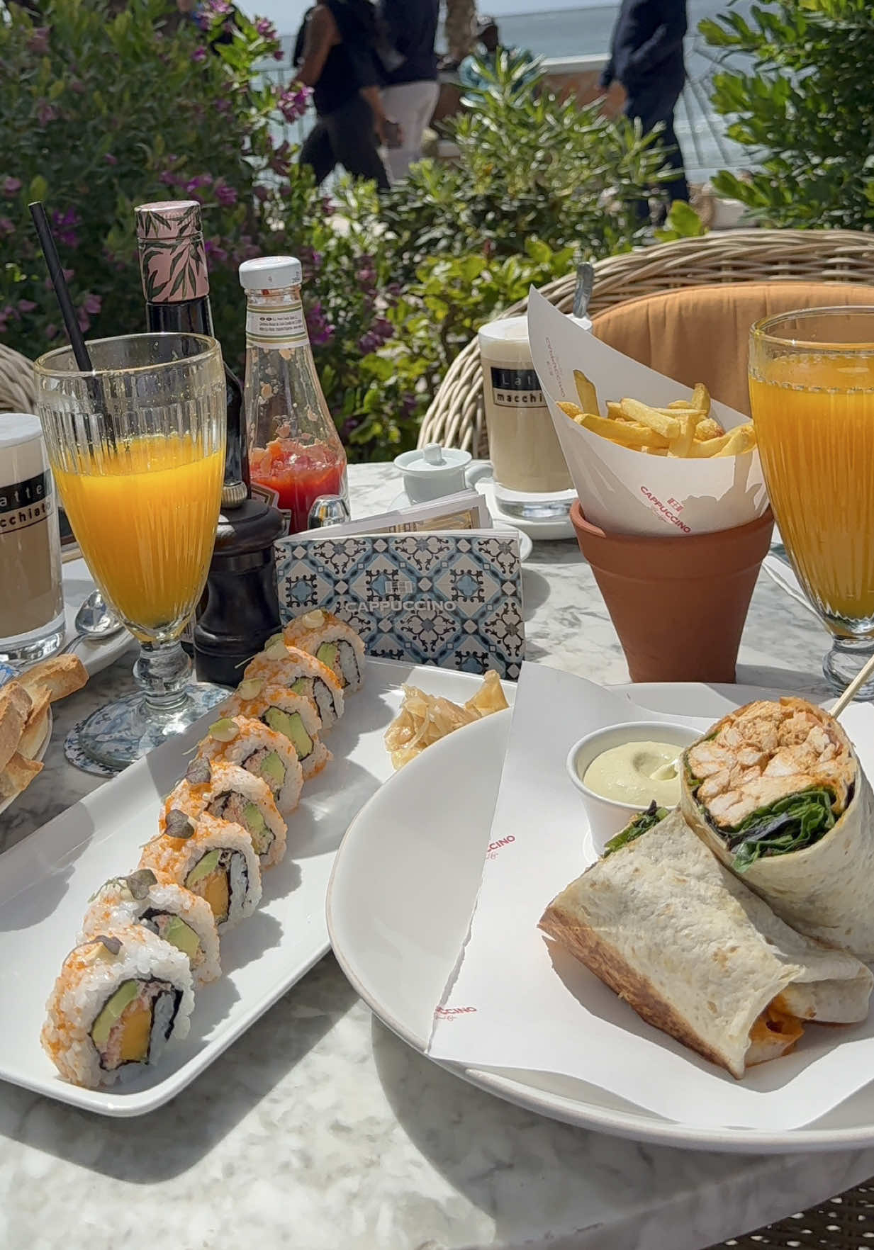 A post by @cassiusmears on TikTok caption: 🌊🍾 #champagnecoast #cappuccino #puenteromano #fyp #marbella #foryoupagе 
