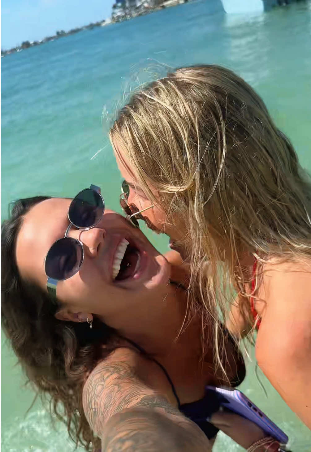 A post by @paytonkwilson on TikTok caption: Playin mermaids @Anna Cate 