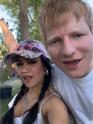 A post by @tarayummy on TikTok caption: hehehe #azizam at coachella @Ed Sheeran 