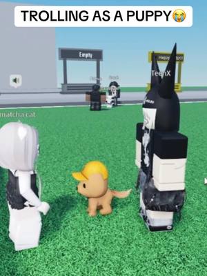 A post by @its_cxldkid on TikTok caption: Trolling as a puppy with @SirEdde @🥞Pancake🔥 #robloxfyp #micup #micuproblox #robloxvc #ontaproblox 